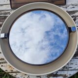 Round illuminated plastic mirror from the 70s