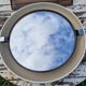 Miroir rond éclairant en plastique années 70