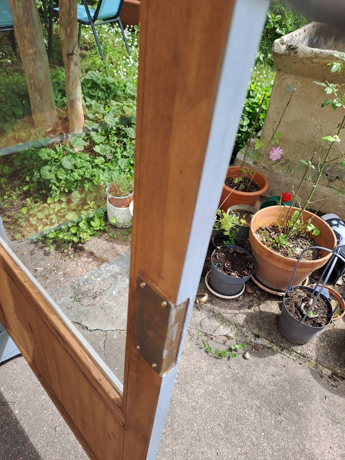 Wardrobe with 1 glass door, late 19th century