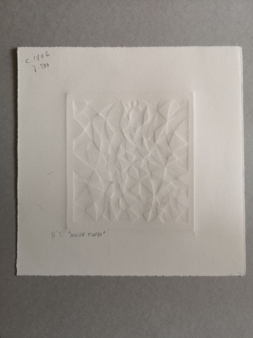 Lithograph by Matias Urieta - 'Mujer Fuego' - numbered 5/10 - 1998