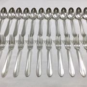 24 cutlery in silver metal