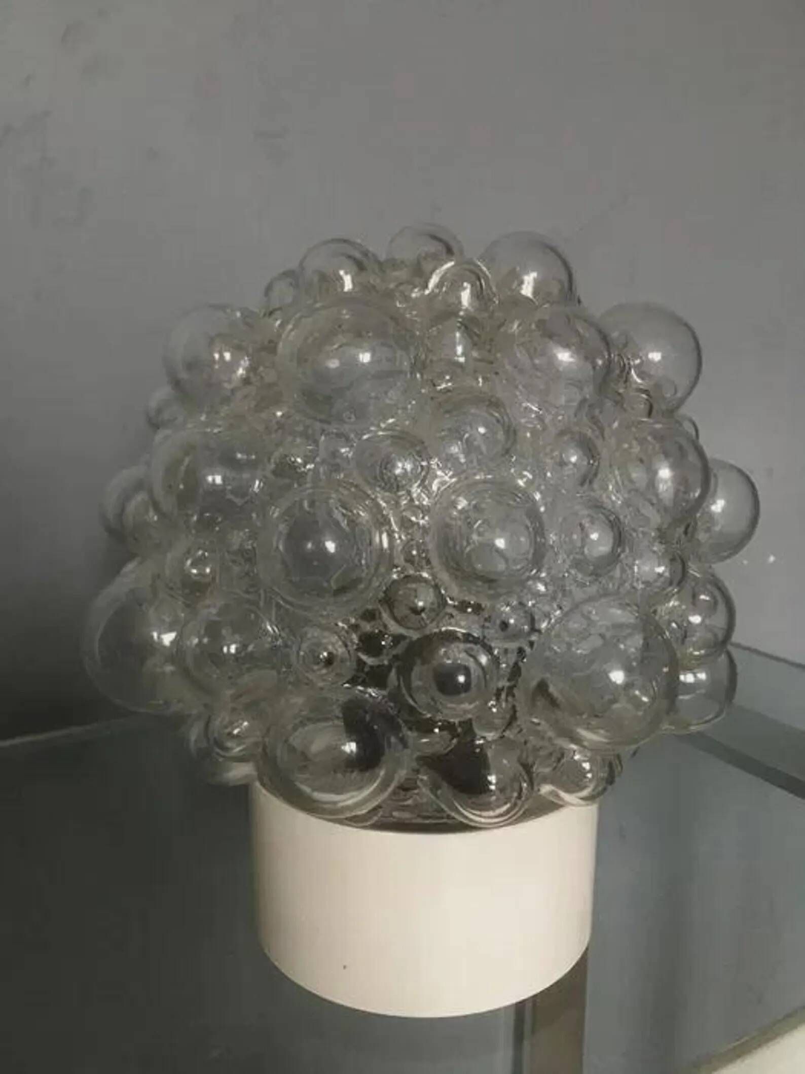 Vintage Helena Tynell Bubble Glass Table Lamp - Glashütte Limburg 1960s