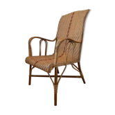Old rattan armchair