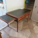 minister's desk - 2 drawers - solid wood - faux leather writing pad - Louis Philippe