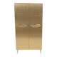 Italian Brass Bar Cabinet with Sculptural Cast Brass Handles