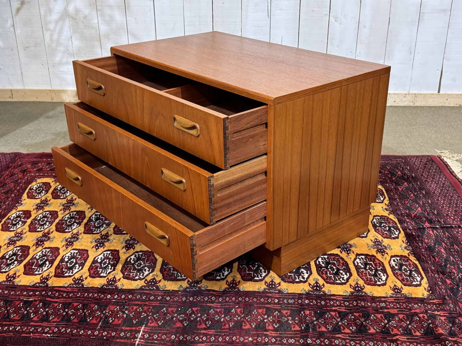English commode by the brand GPlan in teak from the 1970s.