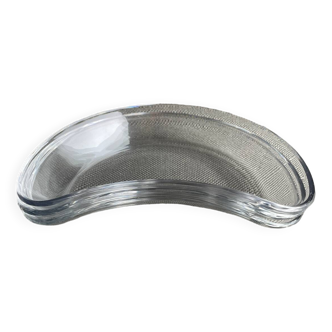 Set of 3 Saint Louis crystal half-moon plates