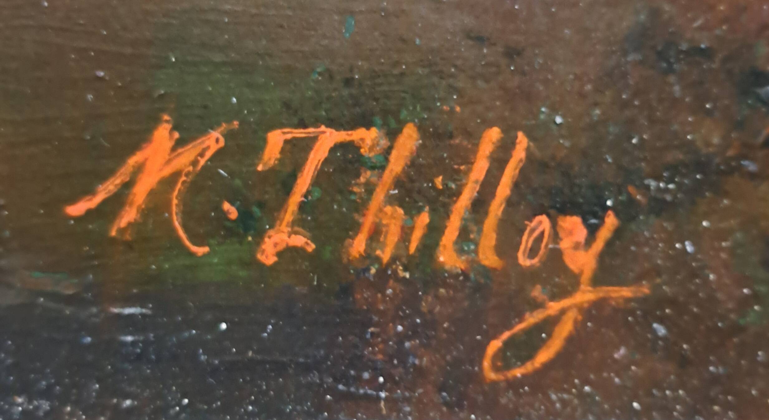 Impressionist painting, oil on wood, 19th century - Signed marine