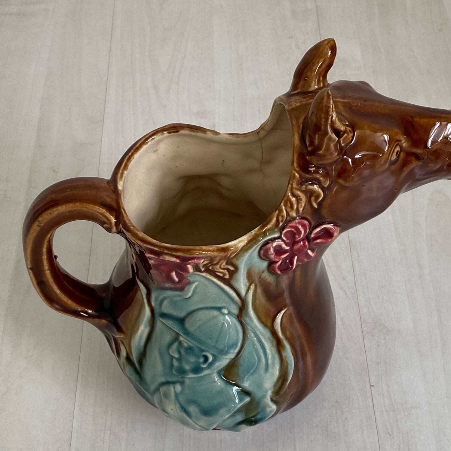 Vintage slurry pitcher horse model