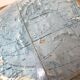 Globe Earth Scanglobe 1960 in relief, paper map and brass footing
