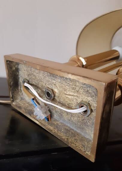 Hollywood Regency style hot water bottle lamp, circa 1960