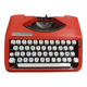 Hermes baby orange typewriter