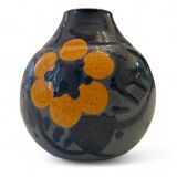 Paul Jacquet, Small Art-Deco Ceramic Ball Vase