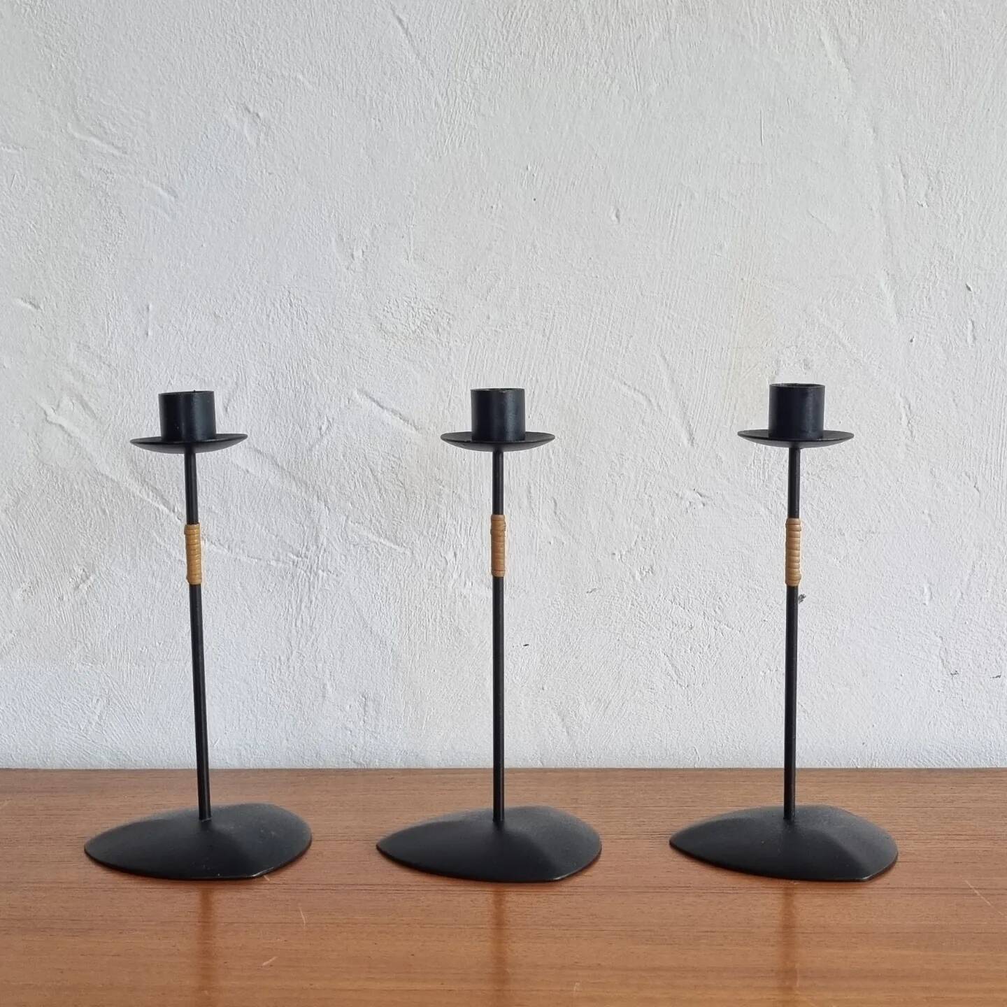 Lot of Laurids Lonborg candlesticks Denmark 1960