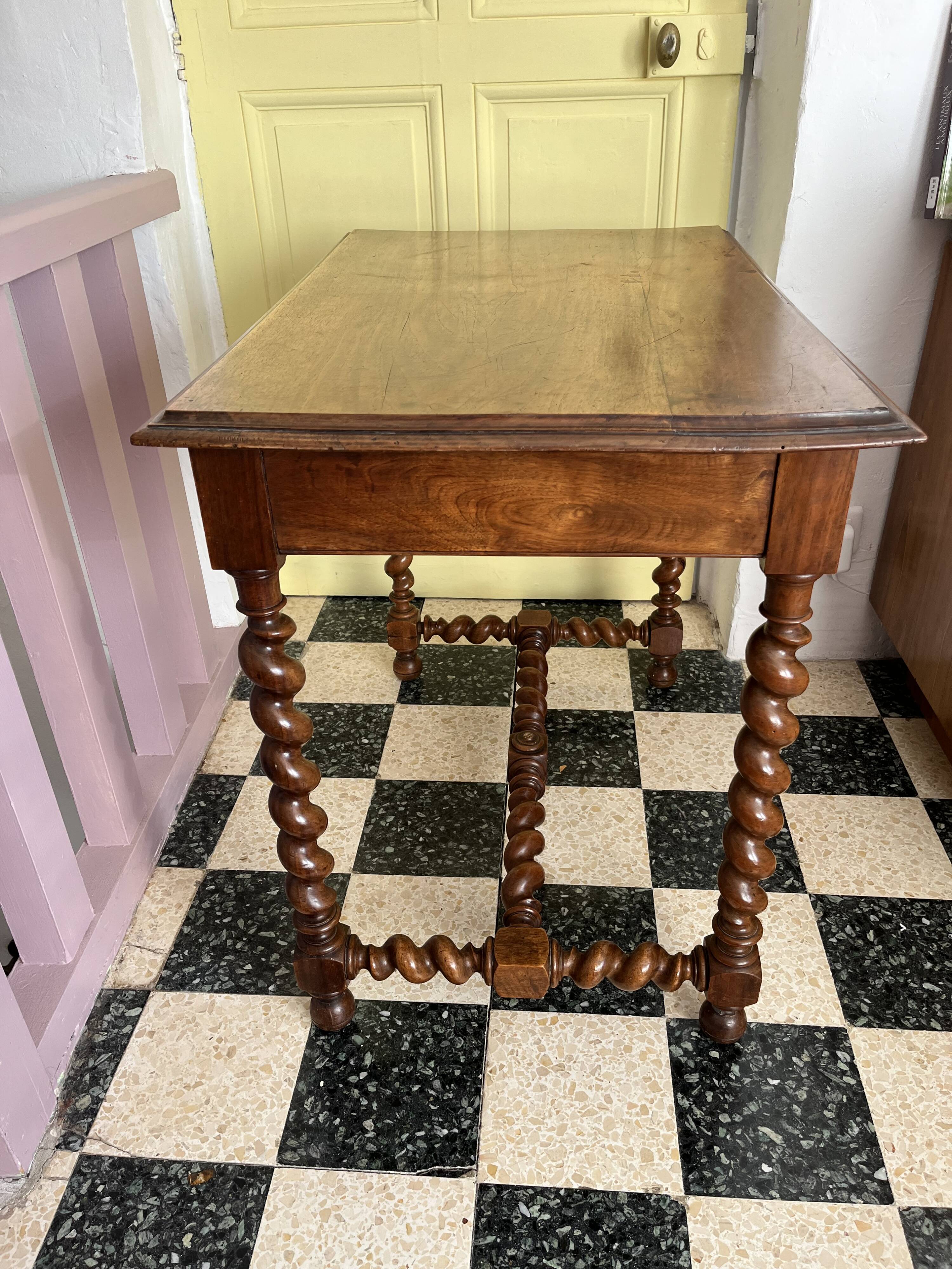 Louis XIII style walnut desk