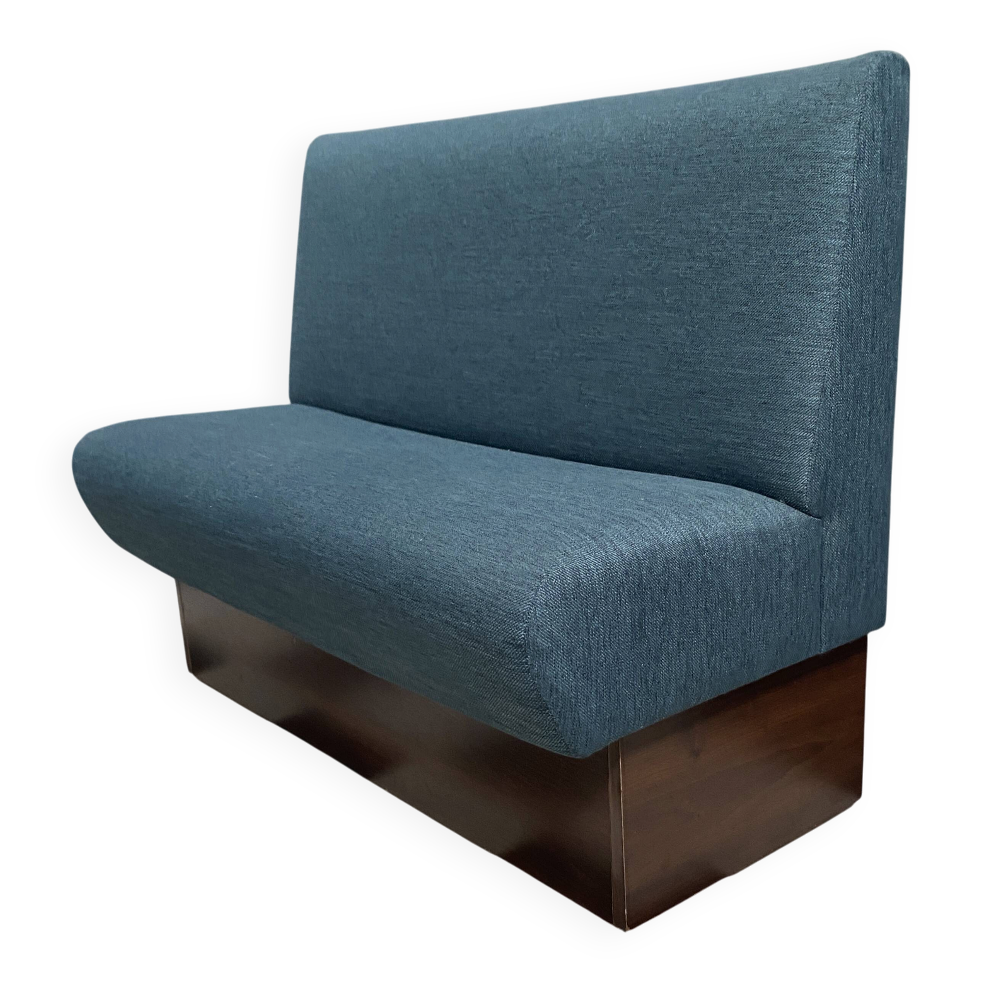 Diner seat USA style in blue fabric