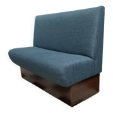Diner seat USA style in blue fabric