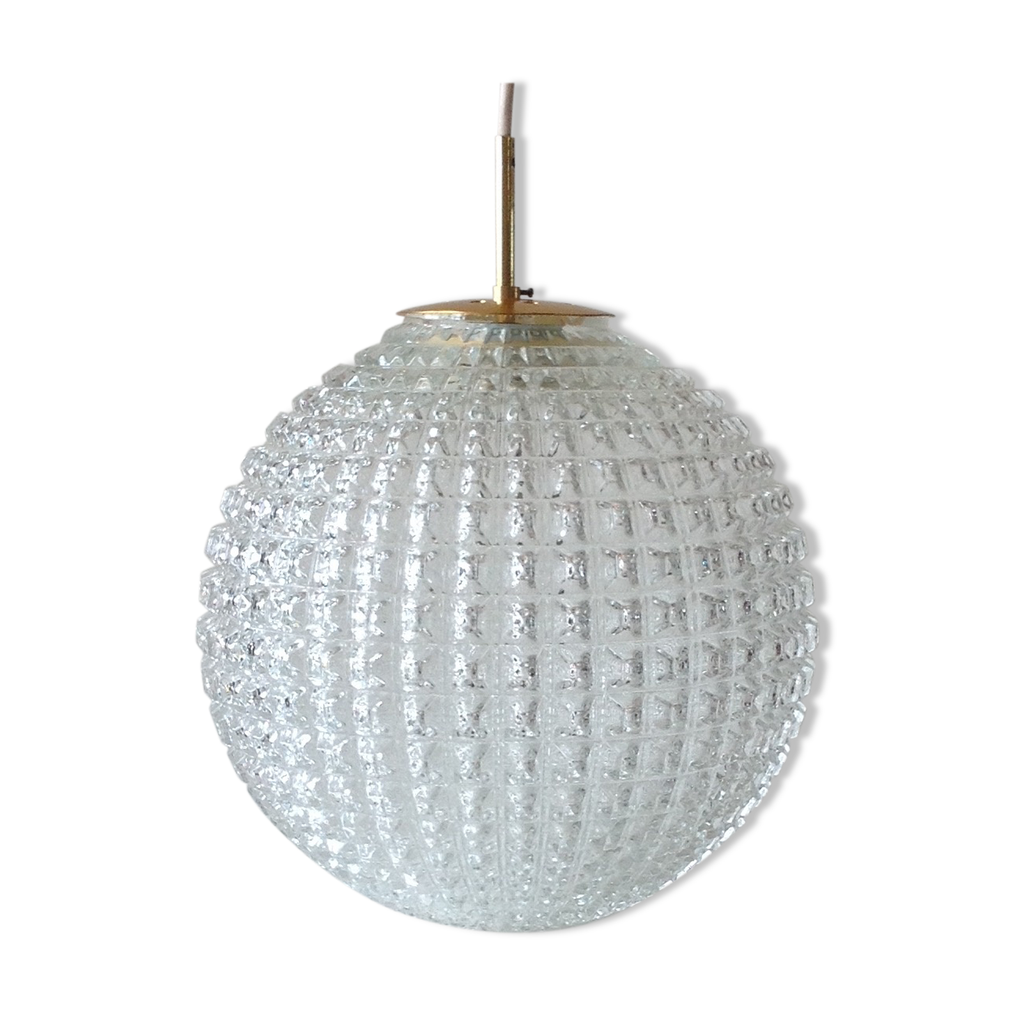 Suspension boule verre vintage