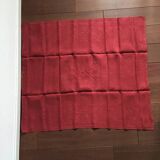 Old embroidered red table napkin L H