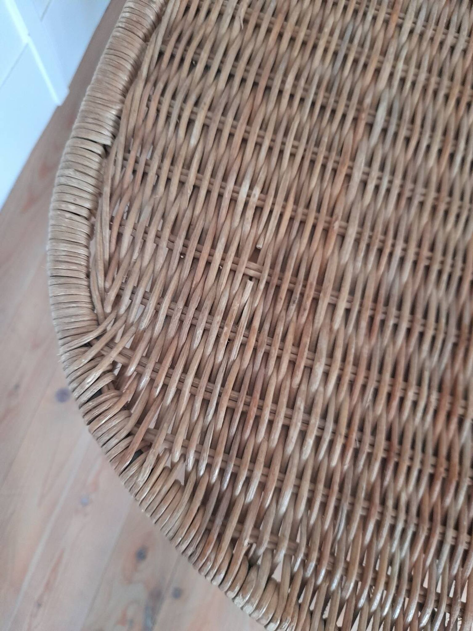 Rattan and wrought iron coffee table