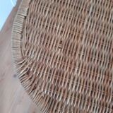 Rattan and wrought iron coffee table
