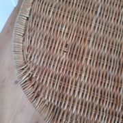 Rattan and wrought iron coffee table