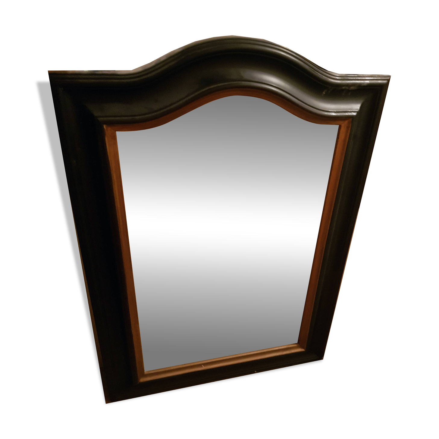Black wooden mirror