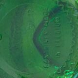 Pharmacy pot in Belgian green glass