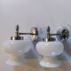 Paire d'appliques opaline