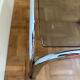Duo de tables basses chrome et verre fumé