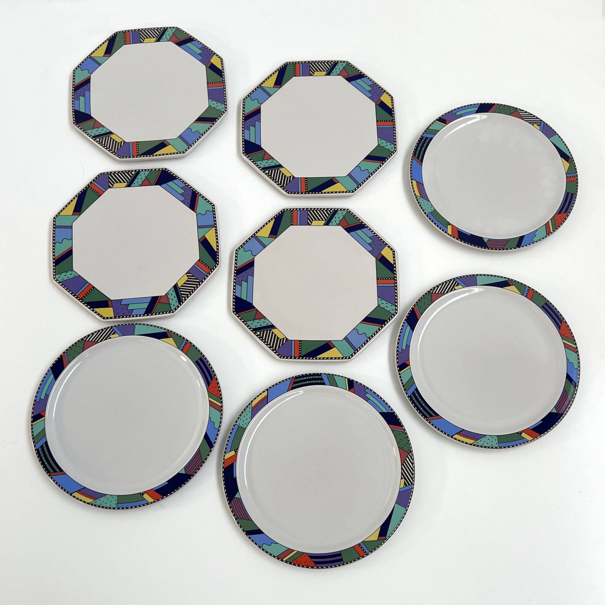 Set of 8 Scenario Metropol plates by Barbara Brenner for Rosenthal, 90