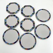 Set of 8 Scenario Metropol plates by Barbara Brenner for Rosenthal, 90