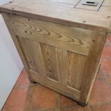 Antique cooler with a door