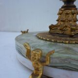 Lampadaire onyx & marble, années 1960