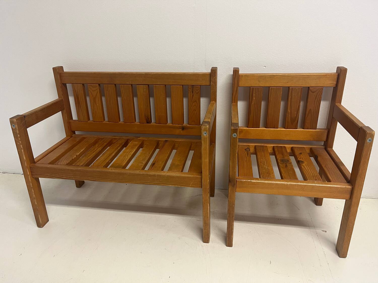 Children's bench and chair