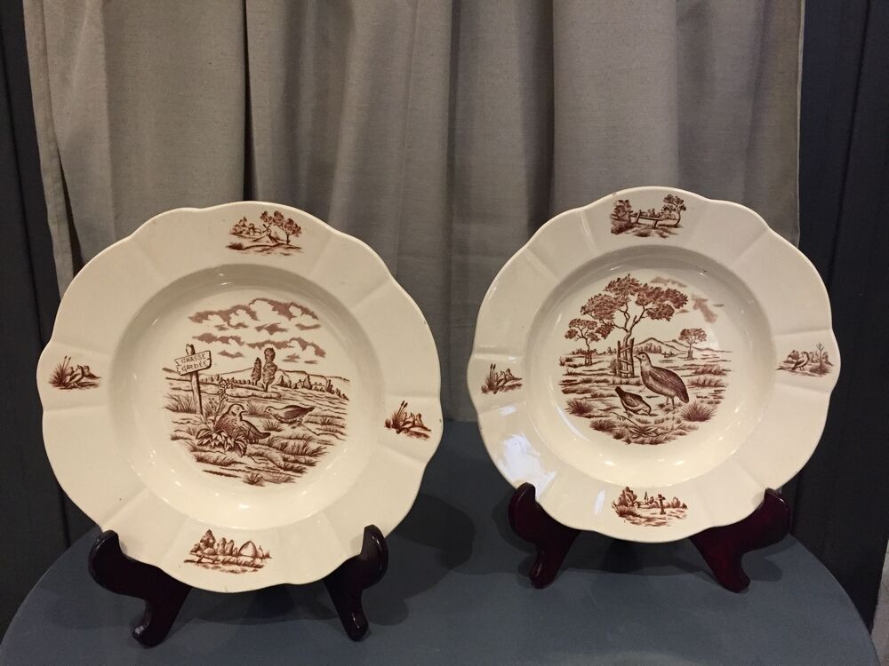 2 hollow plates iron earth model burgundy longchamp model hunting