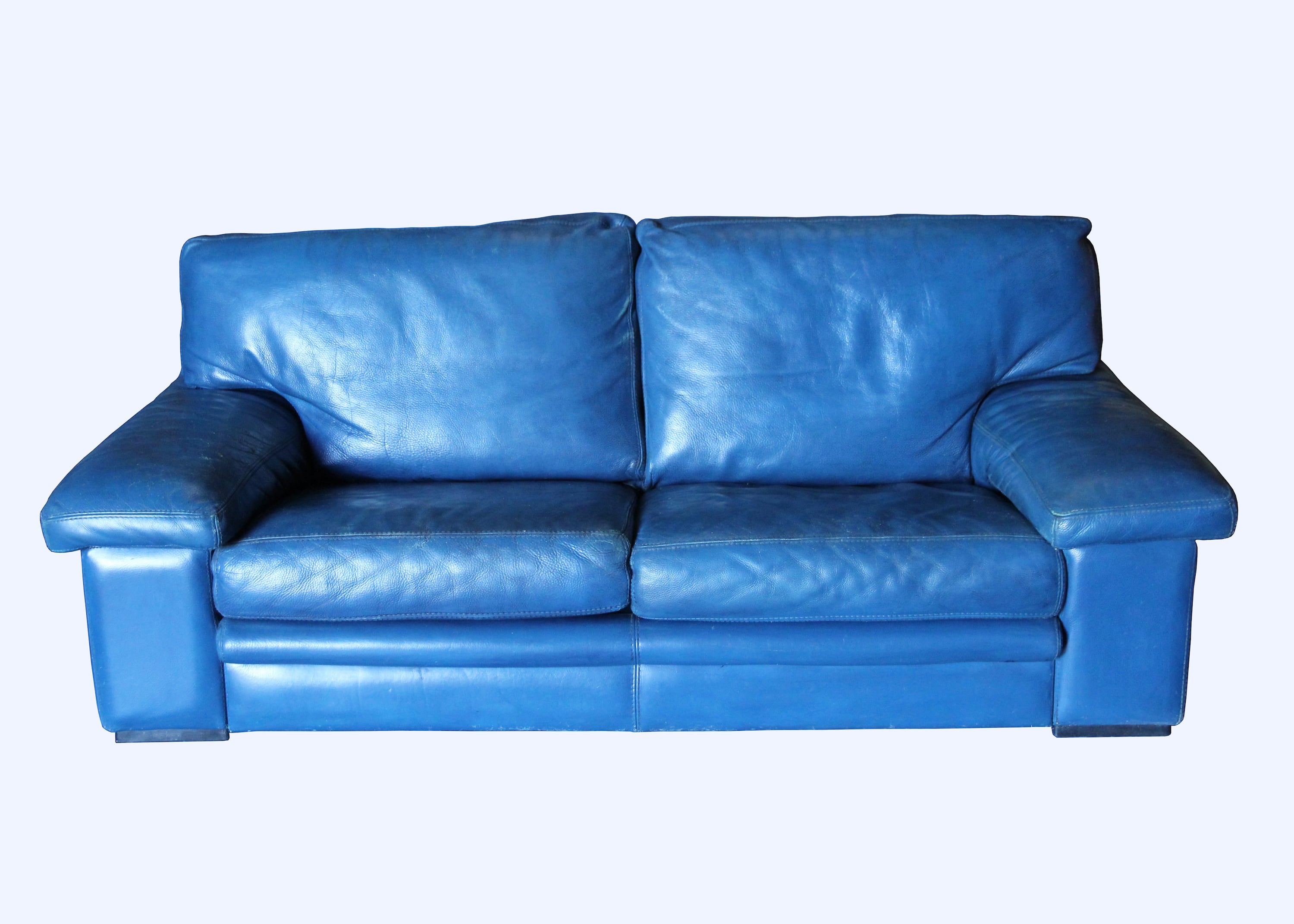Roche Bobois sofa in Blue leather
