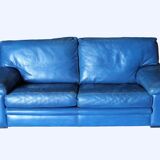 Roche Bobois sofa in Blue leather