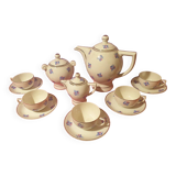 Coffee service 13 pieces Limoges Unique Letourneur Salmon pretty model