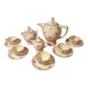 Coffee service 13 pieces Limoges Unique Letourneur Salmon pretty model