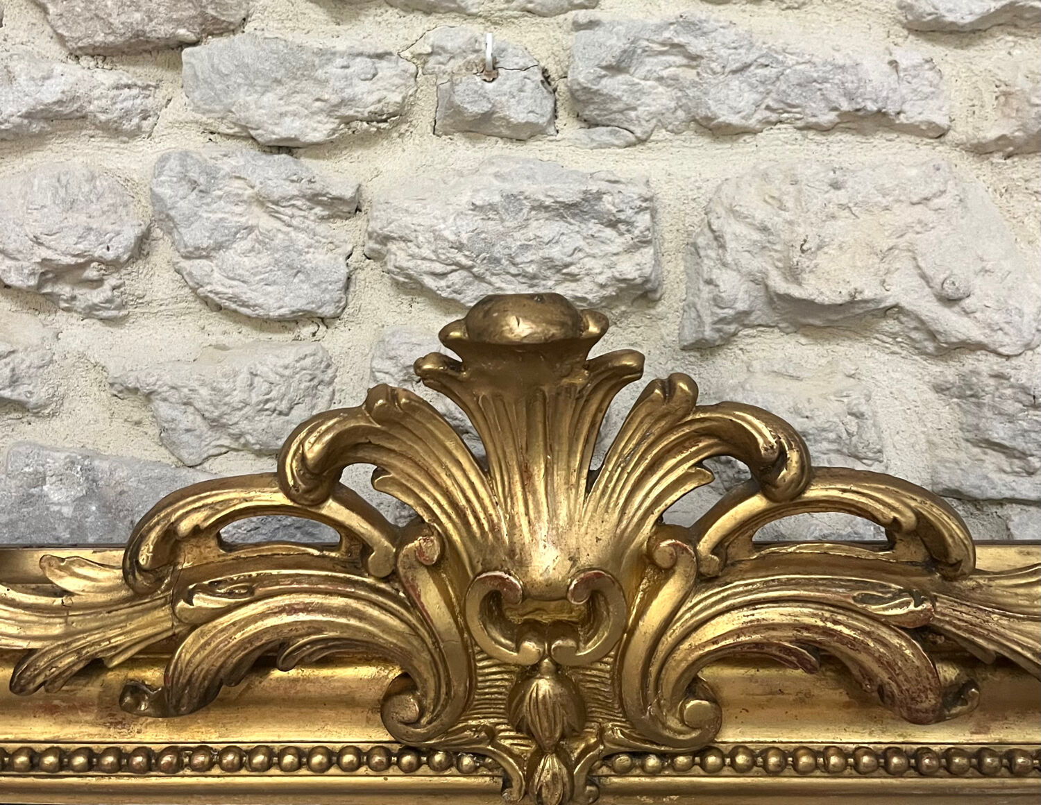 Louis-Philippe gilded fireplace mirror (trumeau style)