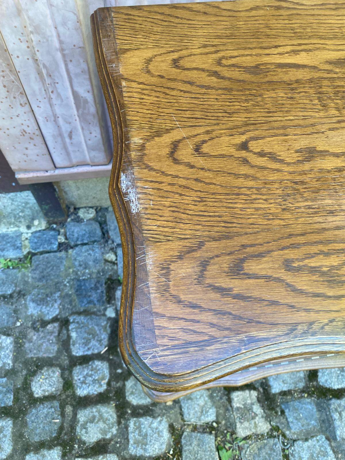 Bar vintage Louis XV sur roulettes en bois des années 60