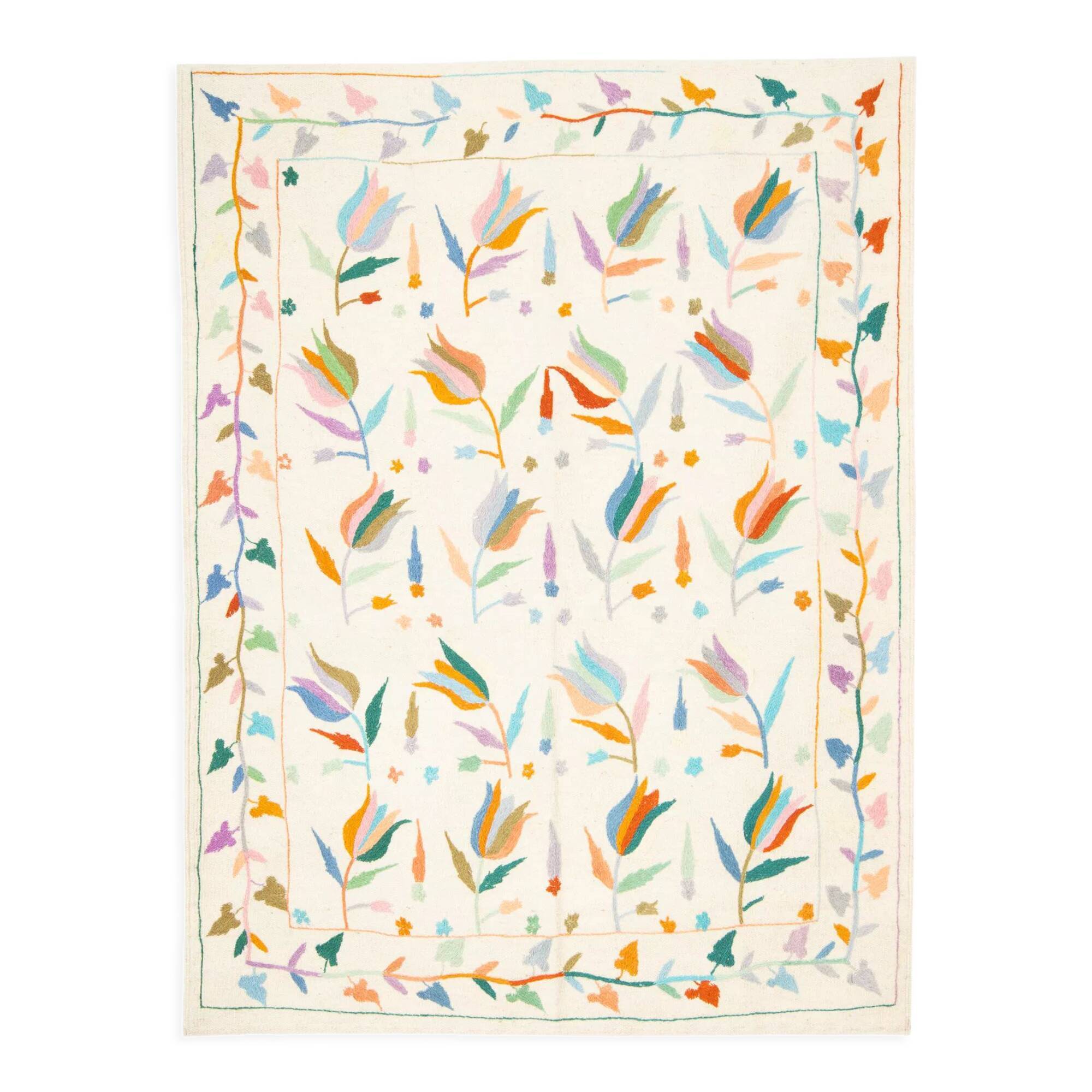 Kilim afghan embroidered suzani 172 x 134 cm