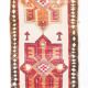 Red & Brown Oriental Persian Runner Rug, 84x334Cm