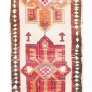 Red & Brown Oriental Persian Runner Rug, 84x334Cm
