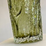 textured glass vase
