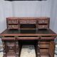Old Renaissance style desk. Solid oak. France. Late 19th century.