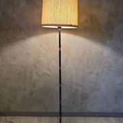 Brass and metal floor lamp