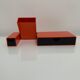 Office organizer pencil pot Facetta vintage plastic orange design