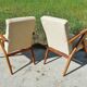 Paire de fauteuils vintage scandinave en bois blond